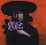 The Bouquet by Charles Blackman, c.1970, oil on canvas, sold Apr 2010