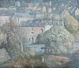 Summer In The Suburbs by Lloyd Rees, 1964, oil on canvas, sold Apr 2010