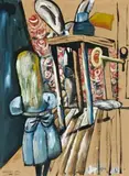 Alice by Charles Blackman, 1956, oil on cardboard, sold Apr 2010