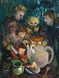 The Family (Breakfast With Neil Douglas) by John Perceval, 1959, oil on composition board, offered Apr 2010