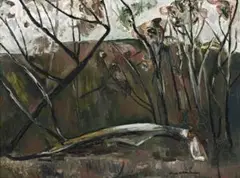 Trees by Fred Williams, c.1958-59, oil on board, sold Apr 2010