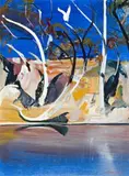 Shoalhaven Painting No. 9 by Arthur Boyd, oil on board, sold Apr 2010