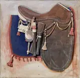 Saddle by Tim Storrier, 1983, mixed media construction, sold Apr 2010
