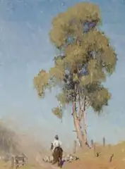 Summer Droving by Elioth Gruner, c.1930, oil on board, offered Apr 2010