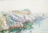 Belle Ile by John Peter Russell, 1907, watercolour and pencil on paper, offered Apr 2010