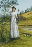 Eliza Ashton (The Artist’S Wife) by Julian Ashton, 1880, watercolour on paper, sold Apr 2010