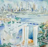 Opening Of The World Fair Chicago by Adriaan Lubbers, 1934, oil on canvas, offered Apr 2010