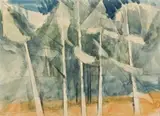 Forest Series by Godfrey Miller, 1957-61, watercolour and pencil on paper, offered Apr 2010