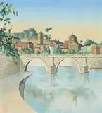 The River by Justin O’brien, c.1974, oil on canvas board, sold Apr 2010
