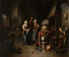 Chez le médecin by Gerard Thomas, Toile, sold Dec 2023