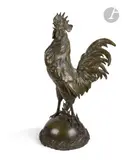 Coq gaulois triomphant by Charles Paillet, Épreuve en bronze patiné, sold Dec 2023