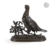 Perdrix by Jules Moigniez, Épreuve en bronze à patine brune, sold Dec 2023