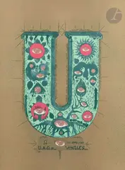 U by Guy Harloff, Lithographie, sold Nov 2023