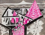 Personnages légers by Yvon Taillandier, 1981, Gouache, sold Nov 2023
