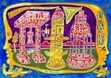 Le Stup. des cinq sens et autres...monuments didactiques by Yvon Taillandier, Gouache, sold Nov 2023