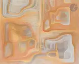Composition by Bernard Saby, 1974, Pastel sur papier contrecollé sur panneau, sold Nov 2023