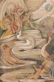 Scène mythologique by Léonard Sarluis, vers 1923, Gouache et encre, sold Nov 2023