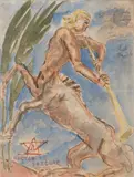 Centaure, carton de fresque by Émile Antoine Bourdelle, Encre et aquarelle, sold Nov 2023