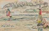 Lézardrieux, le Phare by Paul Signac, 1925, Aquarelle et fusain, sold Nov 2023