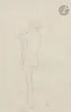 Nu de dos à la toilette by Pierre Bonnard, Crayon, sold Nov 2023