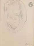 Nu by Roger de La Fresnaye, Crayon noir, sold Nov 2023