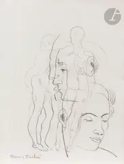 Transparence, vers 1929-30 by Francis Picabia, Crayon noir, sold Nov 2023