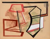 Composition by Alberto Magnelli, 1941, Encre, gouache et aquarelle, sold Nov 2023