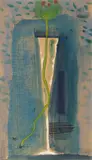 Fleur dans un verre by George Papazov, Aquarelle et gouache sur carton, sold Nov 2023
