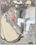 Les Croquets playero by Xavier Gosé, Encre, aquarelle, crayon et rehauts de gouache, sold Nov 2023