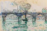 Paris, la passerelle des arts by Paul Signac, 1910, Aquarelle, sold Dec 2015