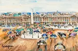 Paris, Place de la Concorde by Lucien Génin, Gouache, sold Dec 2015