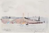 Walfort Connecticut» by Pierre-Eugène Clairin, 1946, Aquarelle, sold Nov 2015