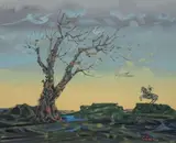 Cavalier au crépuscule by Lucien Coutaud, 1961, Gouache, sold Nov 2015