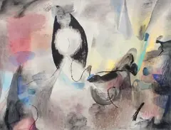 Composition by Christine Boumeester, 1947, Gouache, sold Nov 2015