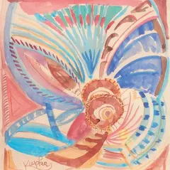 Composition by František Kupka, Aquarelle, sold Oct 2015