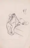 Tu sais que tu aurais le temps de faire un somme». Dessin double face. Au recto: crayon gris et encre de Chine by Jean-Louis Forain, Crayon noir, sold Jun 2015