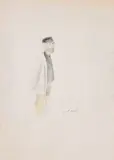 Homme à la casquette by Jean-Louis Forain, Aquarelle, sold Jun 2015