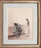 Scène de tribunal by Jean-Louis Forain, 1921, Lavis d'encre de Chine, aquarelle et rehauts de gouache, sold Jun 2015