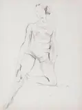 La jeune modèle by Emmanuel Gondouin, Crayon gris et estompe, sold Jun 2015