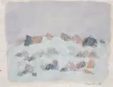 Marine aux rochers by Zoran Mušič, 1978, Aquarelle gouachée, sold Jun 2015
