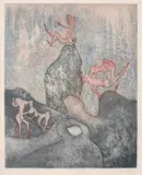 Composition érotique by Roberto Matta, Eau-forte et aquatinte en couleur, sold May 2015