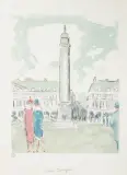 Place Vendôme by Kees van Dongen, 1937, Lithographie en couleur, sold May 2015