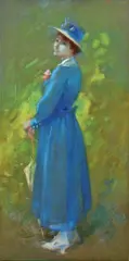 La Niçoise by Jules Chéret, 1917, Pastel sur papier marouflé sur toile, sold May 2015