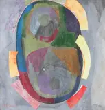 Composition by Jozef Peeters, 1922, Aquarelle et collage sur papier, sold May 2015