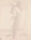 Porteuse, 1927 (Collioure) by Léopold Survage, Crayon gris, sold Apr 2015