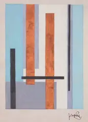 Composition by František Kupka, Aquarelle, sold Apr 2015