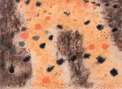 Composition by Zoran Mušič, 1959, Pastel, sold Apr 2015