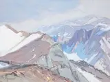 Les rochers de Naye-Ners (Les Alpes Bernoises) by Pierre Commarmond, Gouache, sold Apr 2015