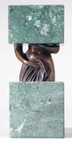 Sans titre by Sacha Sosno, 1996, Bronze à patine brun clair et marbre vert, sold Feb 2015