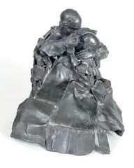 Annonciation» by Georges Jeanclos, 1983, Bronze à patine brune nuancée, sold Feb 2015